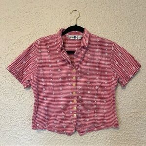 Women’s Red Gingham Top